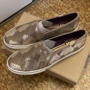 Keds Double Deck Sequins Champ Slip Ons